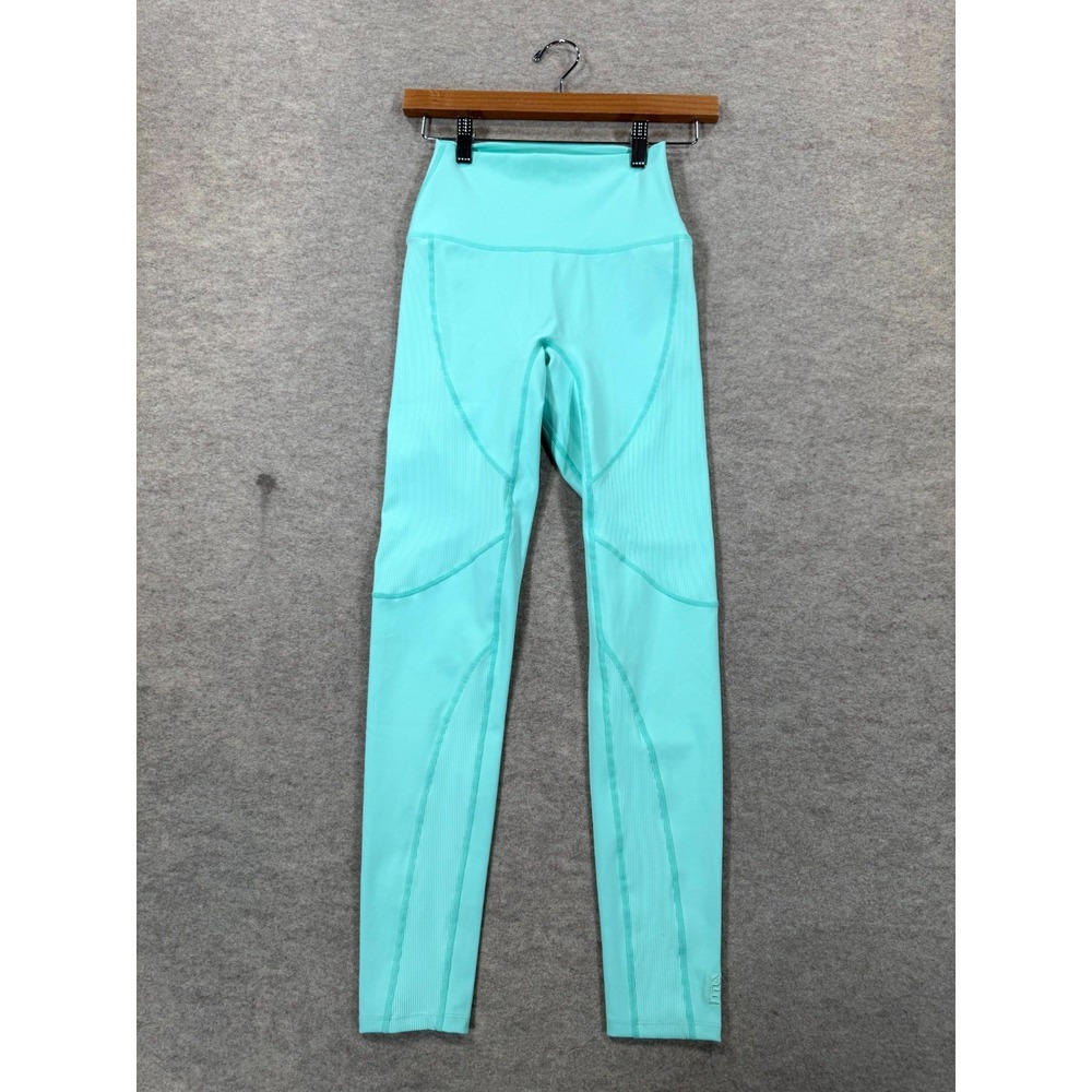 P.E Nation Free Play Legging Womens Small Aqua Blue High Rise Gym Workout